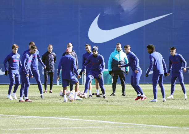 Ronald Araujo during the training session held at the Ciutat Esportiva Tito Vilanova, prior to the semifinal spanish King Cup match against Real Madrid, in Barcelona, on 01st March 2023. (Photo by Joan Valls/Urbanandsport /NurPhoto via Getty Images)