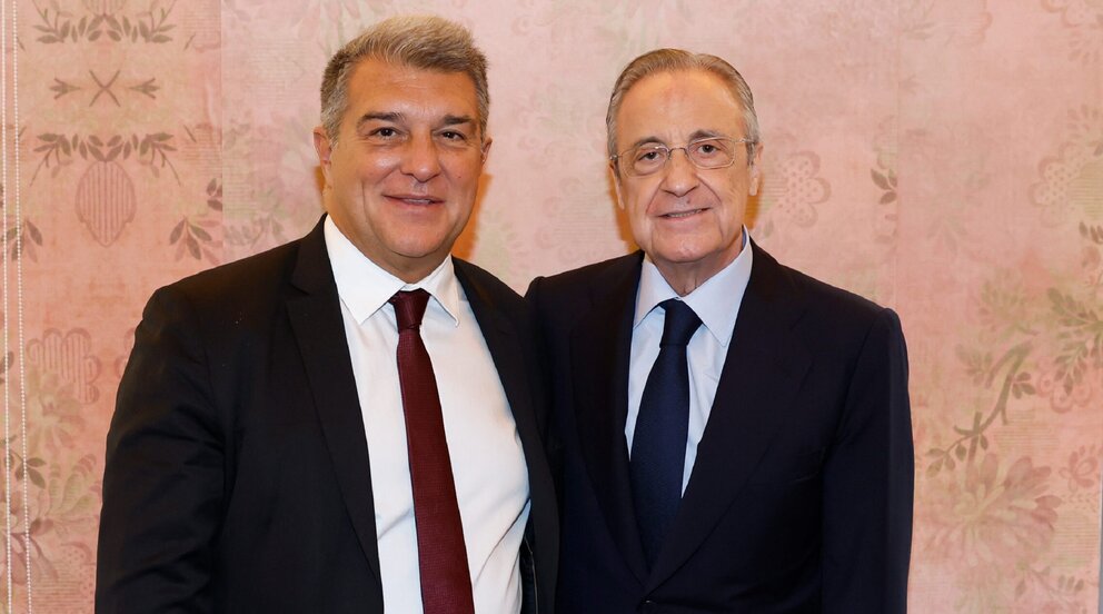 Florentino Pérez y Laporta | Foto: Real Madrid