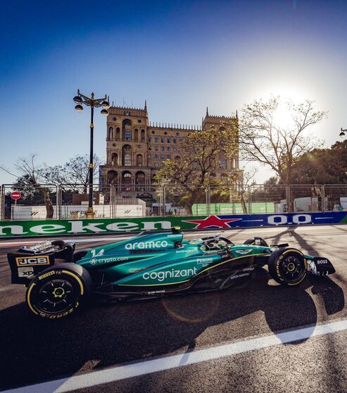 Alonso en Bakú | Foto: Twitter Fernando Alonso