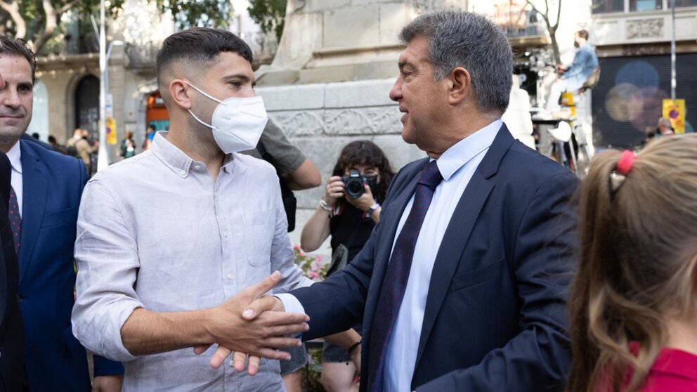 Laporta y Jordi Alba